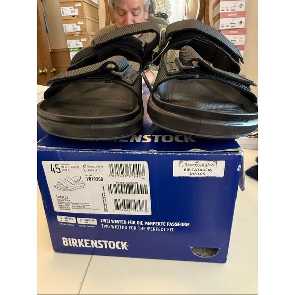 NEW Birkenstock Men’s Tatacoa Sandal Black Adjustable Strap Size 45 (US12) NIB main image 6